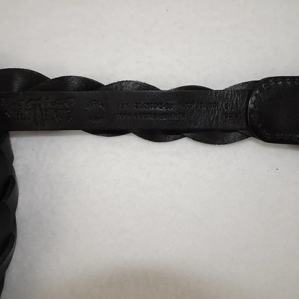 Levi's Braided Casual Belt Men's Size S Black Leather